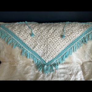 Vintage 1970’s hand crocheted shawl